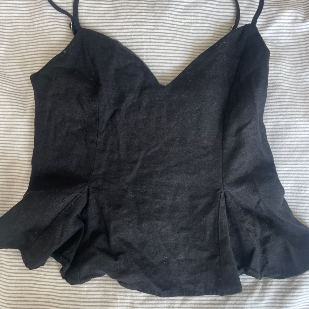 Zara peplum crop top